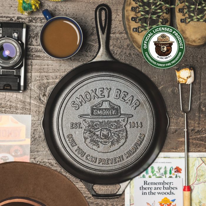 Lodge 10.25 Inch Seasoned Cast Iron Smokey Bear® Skillet