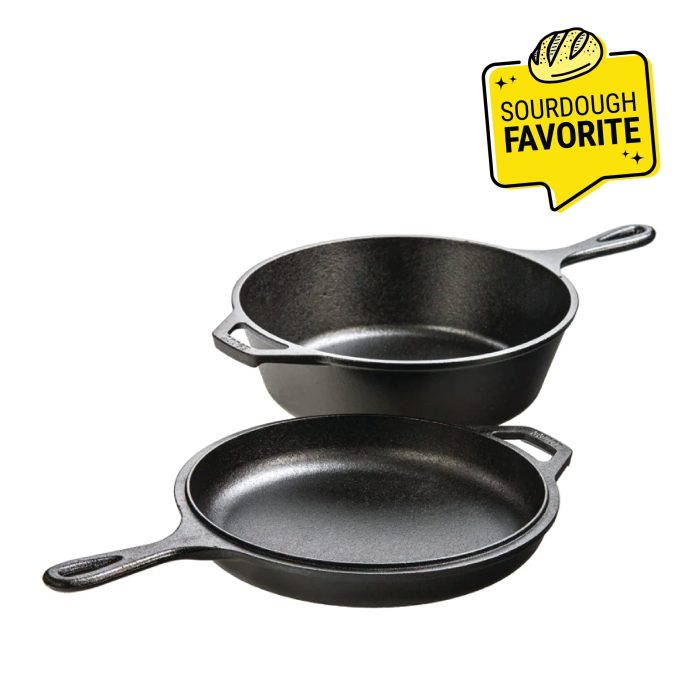 Lodge 3.2 Quart Seasoned Cast Iron Combo Cooker