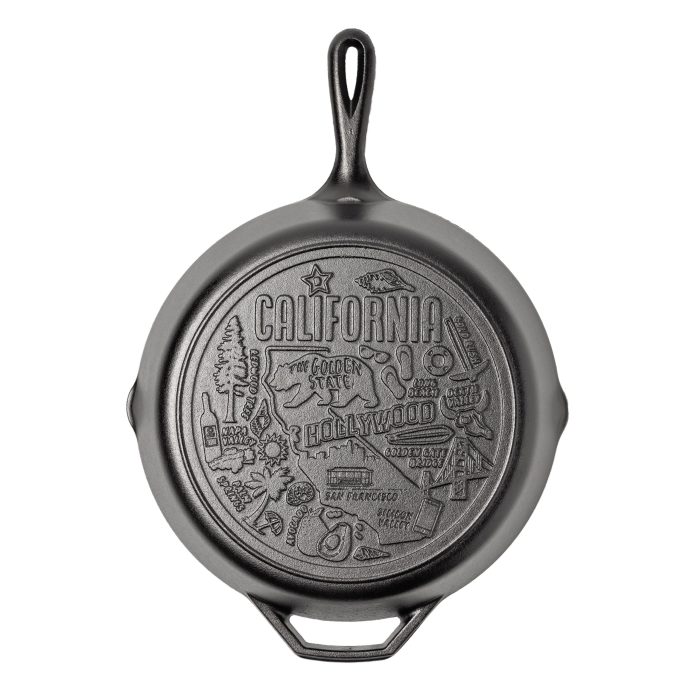 Lodge American Road Trip: 12 Inch Seasoned Cast Iron Skillet, California