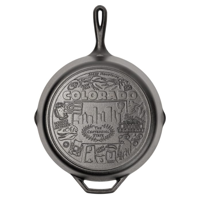 Lodge American Road Trip: 12 Inch Seasoned Cast Iron Skillet, Colorado