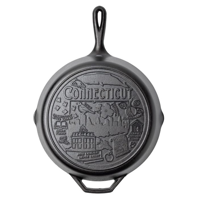 Lodge American Road Trip: 12 Inch Seasoned Cast Iron Skillet, Connecticut