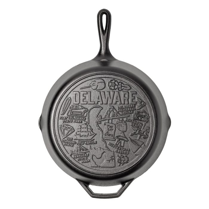 Lodge American Road Trip: 12 Inch Seasoned Cast Iron Skillet, Delaware