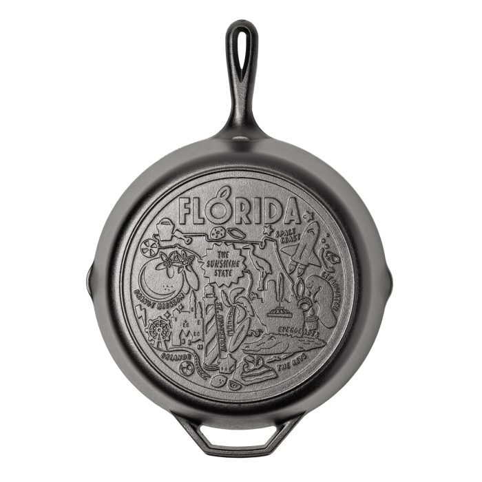 Lodge American Road Trip: 12 Inch Seasoned Cast Iron Skillet, Florida