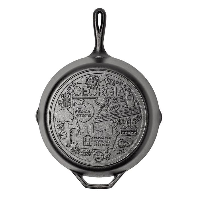 Lodge American Road Trip: 12 Inch Seasoned Cast Iron Skillet, Georgia