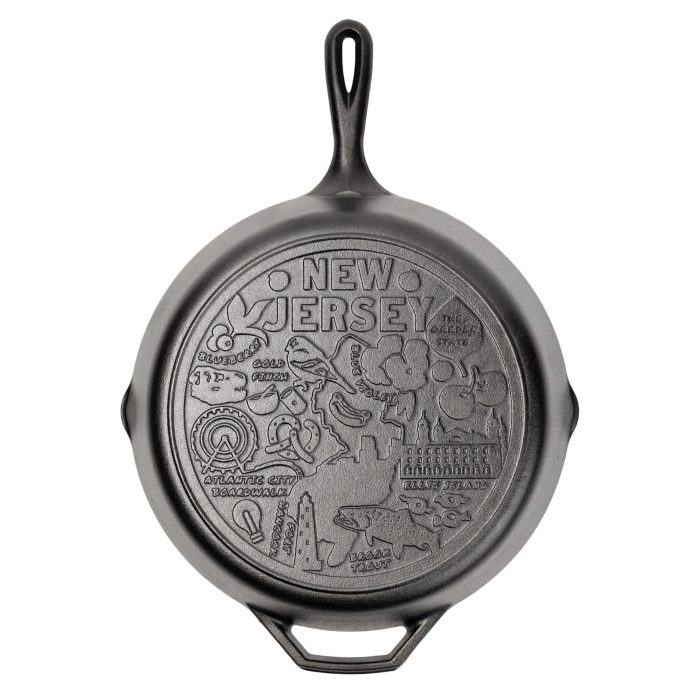Lodge American Road Trip: 12 Inch Seasoned Cast Iron Skillet, New Jersey
