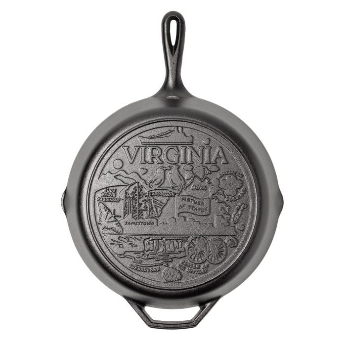 Lodge American Road Trip: 12 Inch Seasoned Cast Iron Skillet, Virginia