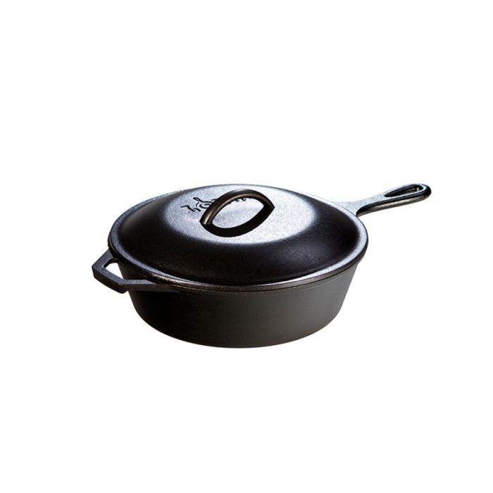Lodge Cast Iron Covered Deep Skillet