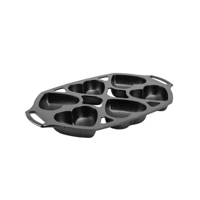 Lodge Seasoned Cast Iron Heart Mini Cake Pan