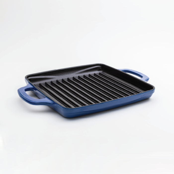 Lodge USA Enamel 11 Inch Enameled Cast Iron Grill Pan